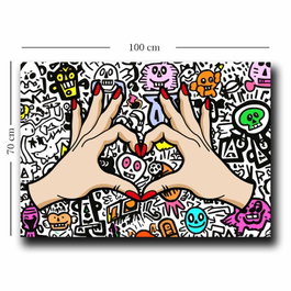 Wallity 70100POP-006 Lienzo Decorativo Multicolor 70 x 100 cm
